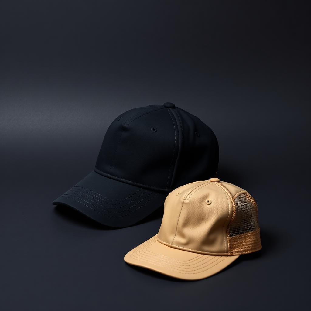 Motivational Quote Trucker Cap — a structured blank cap photographed at a three-quarter angle, customized with DTF transfer printing by Furnace Design Lab