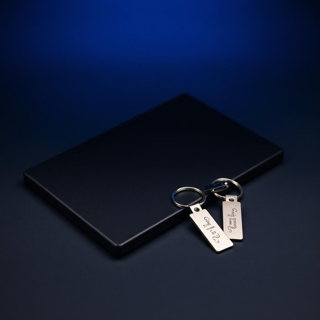 Corporate Gift Engraved Metal Pet Tag — a laser etched slate and metal piece with high-contrast marking, customized with laser engraving by Furnace Design Lab