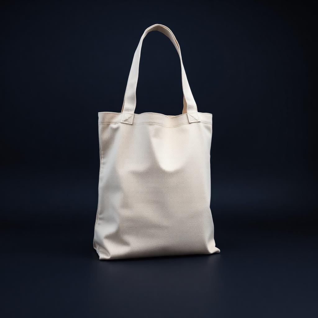 Bachelorette Crew Tote Bag — a natural canvas tote bag standing upright on a studio backdrop, customized with DTF transfer printing by Furnace Design Lab