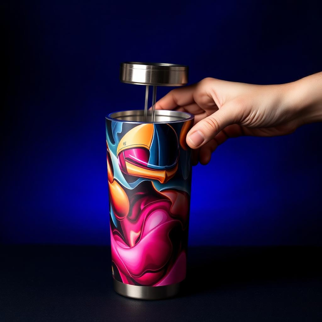 Watercolor Floral UV DTF Bluetooth Speaker Wrap — a UV DTF wrap applied around a drinkware vessel, customized with UV printing by Furnace Design Lab