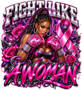 Fight Like A Woman breast cancer awareness design