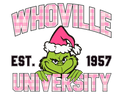 Grinch Christmas DTF transfer design