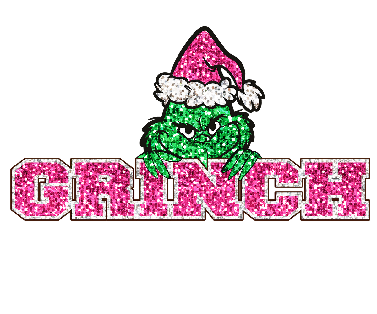Grinch Christmas DTF transfer design