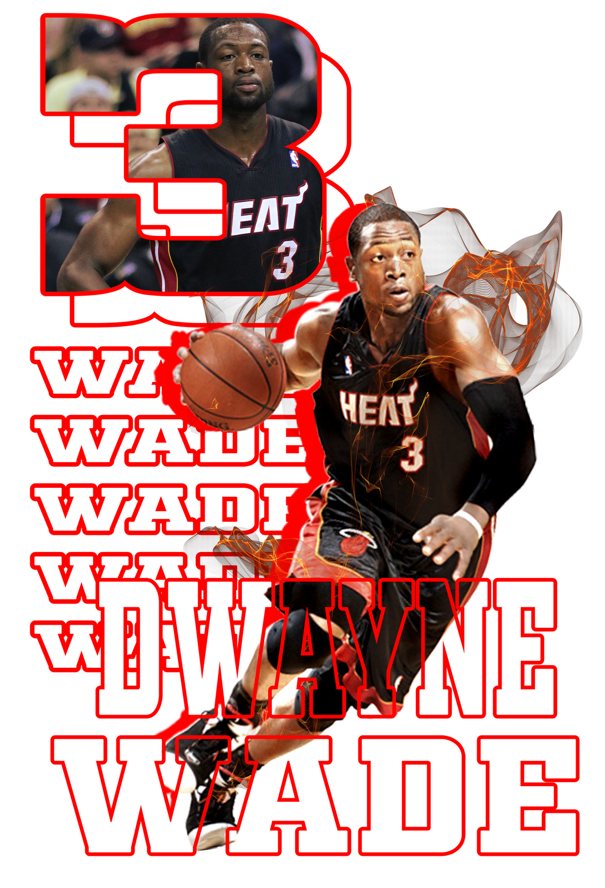 Basketball DTF transfer design