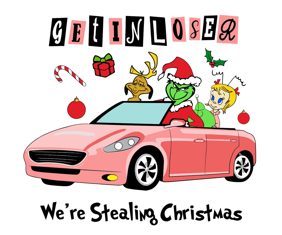 Grinch Christmas DTF transfer design