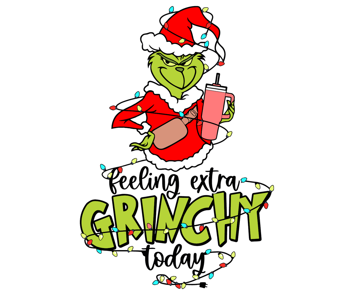 Grinch Christmas DTF transfer design