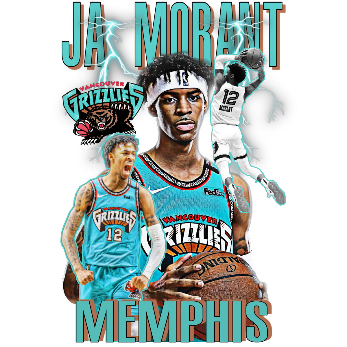 Basketball DTF transfer design