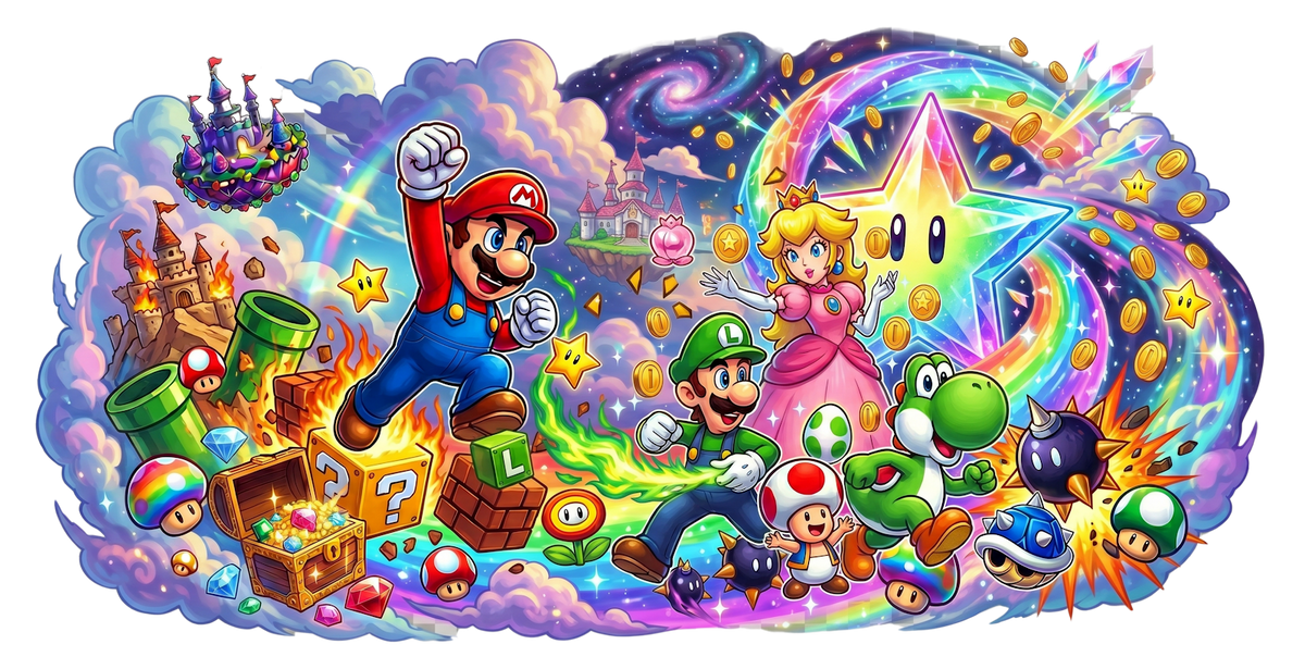 Mario UV printed glass tumbler wrap design