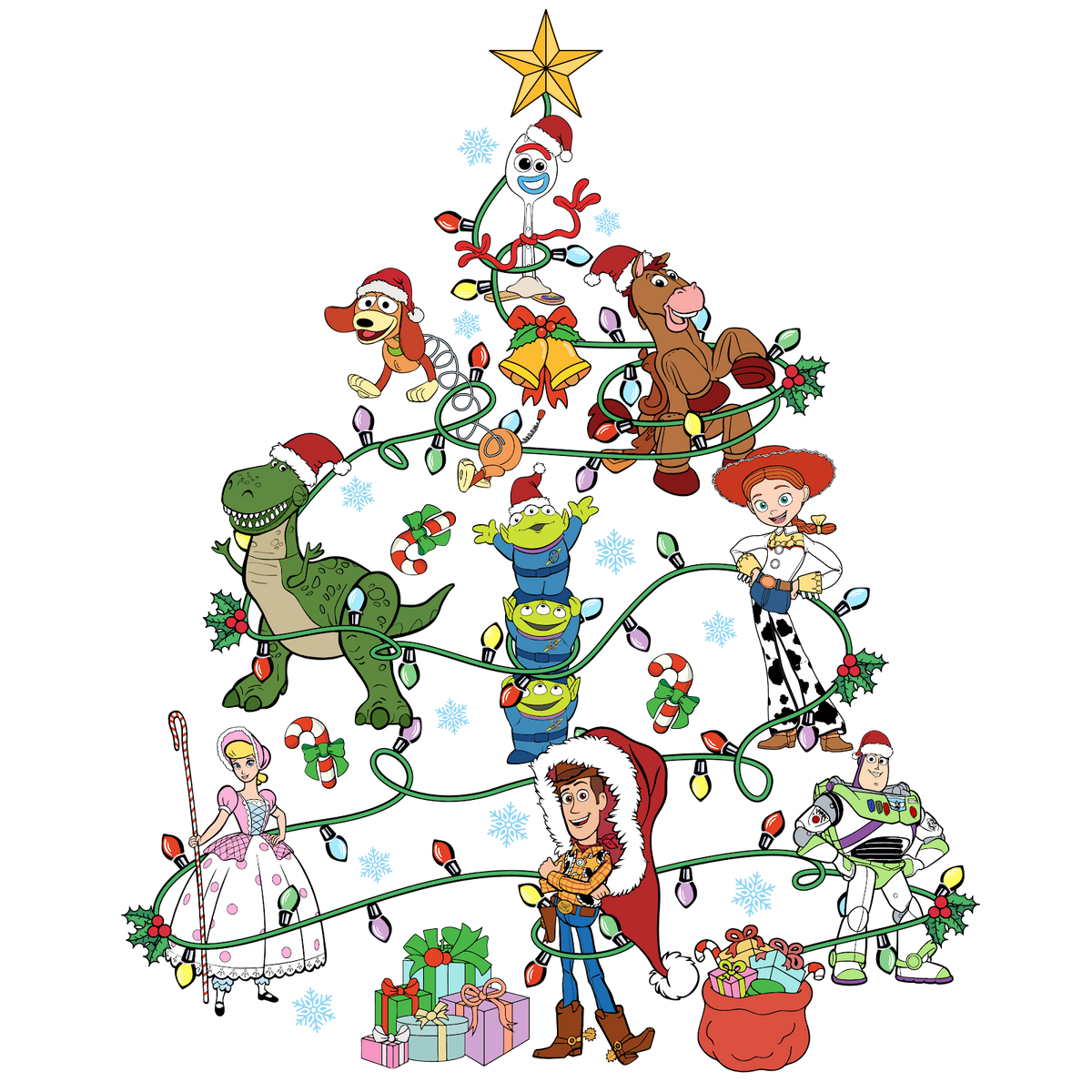 Christmas DTF transfer design