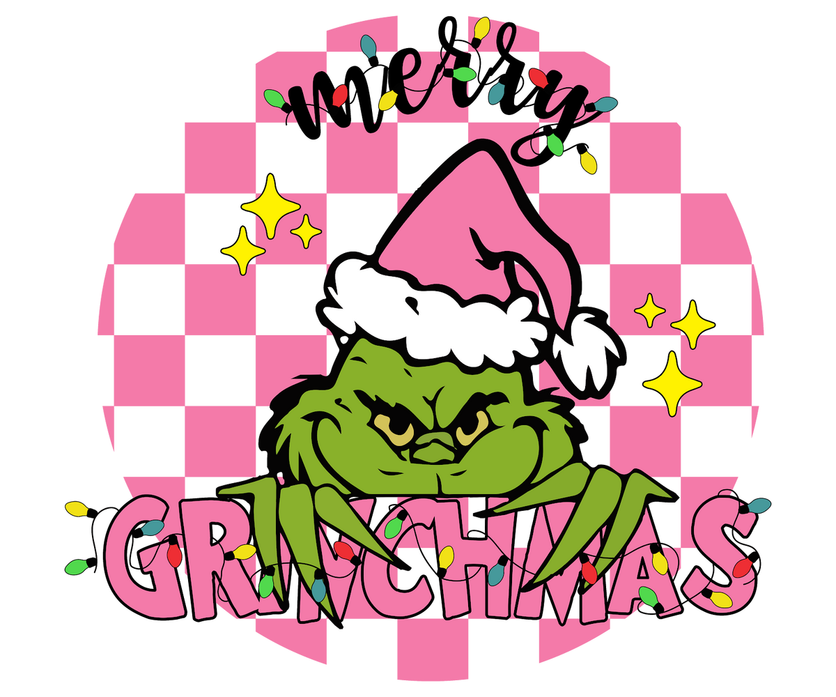 Grinch Christmas DTF transfer design