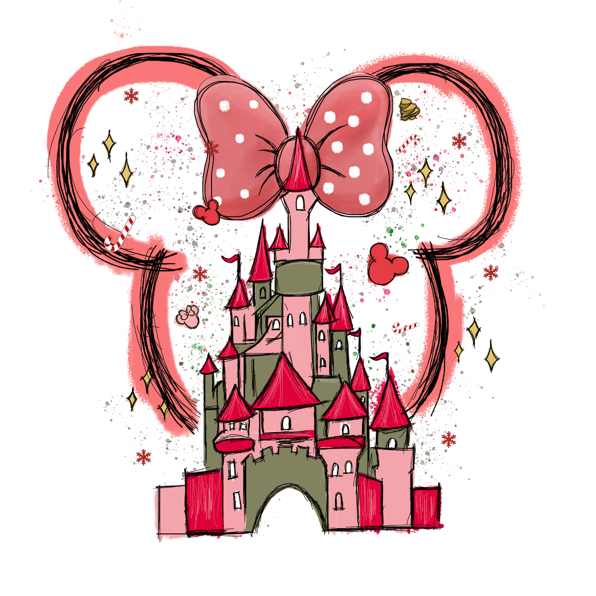 Christmas DTF transfer design