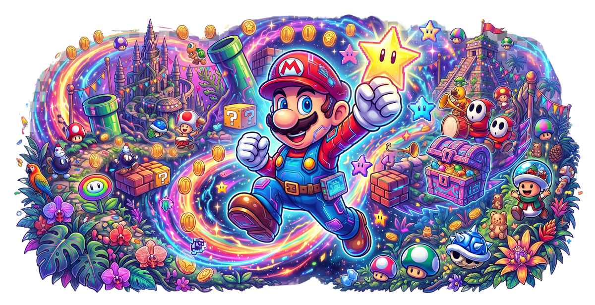 Mario UV printed glass tumbler wrap design