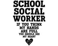 Social Worker DTF transfer design