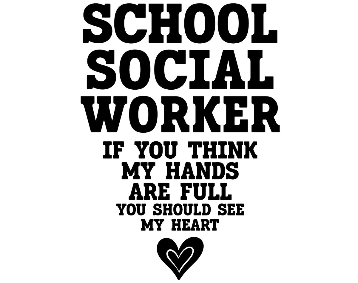 Social Worker DTF transfer design