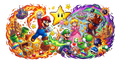 Mario UV printed glass tumbler wrap design
