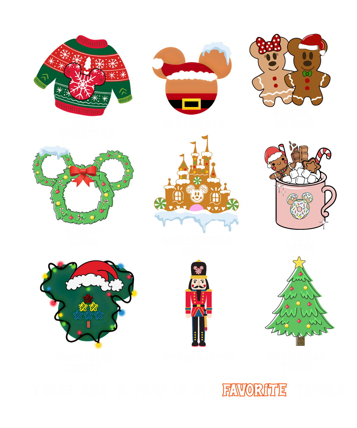 Christmas DTF transfer design