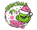 Grinch Christmas DTF transfer design