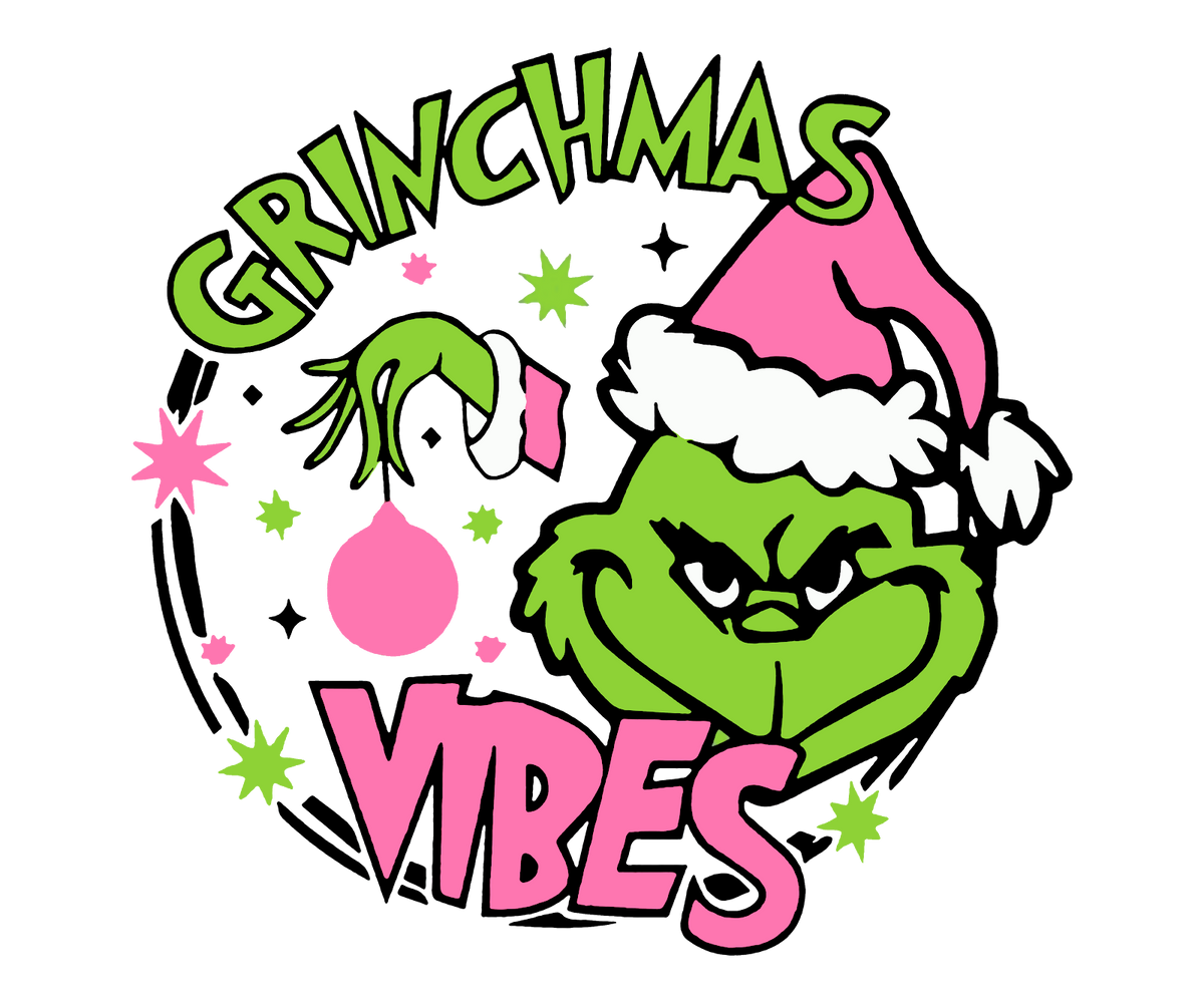 Grinch Christmas DTF transfer design