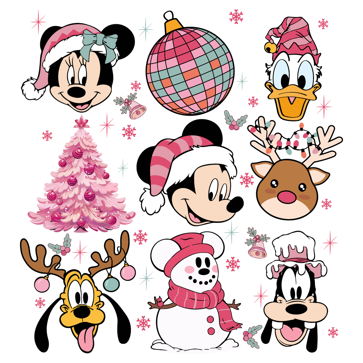 Christmas DTF transfer design