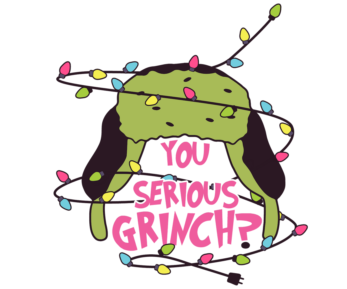 Grinch Christmas DTF transfer design