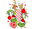 Grinch Christmas DTF transfer design