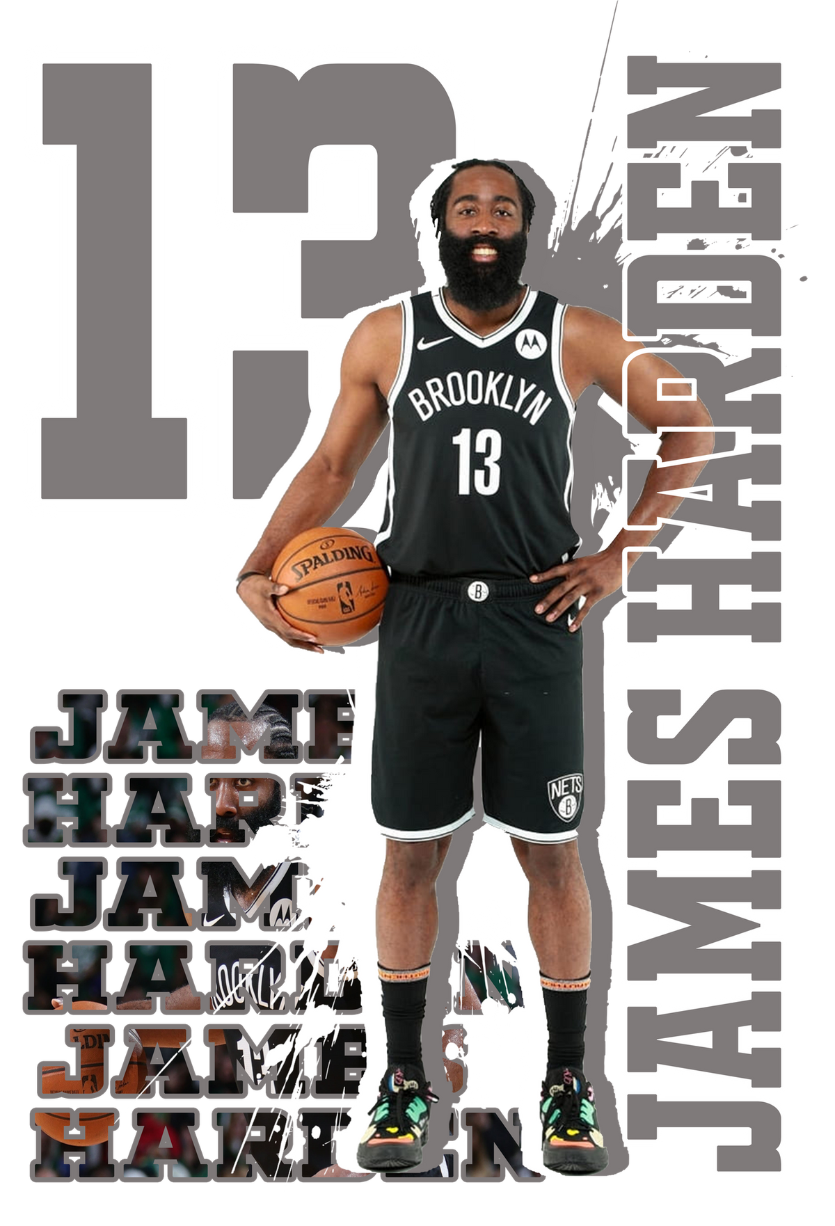 Basketball DTF transfer design