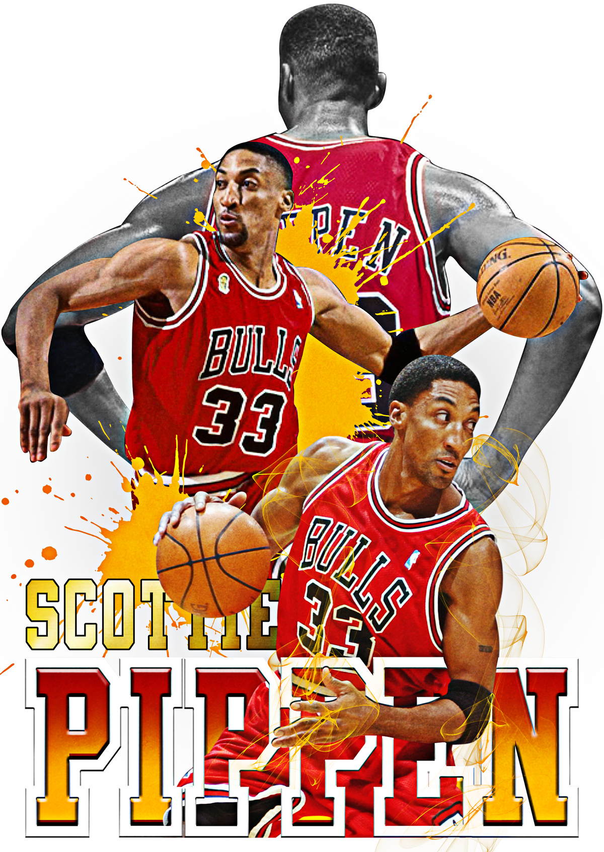 Basketball DTF transfer design