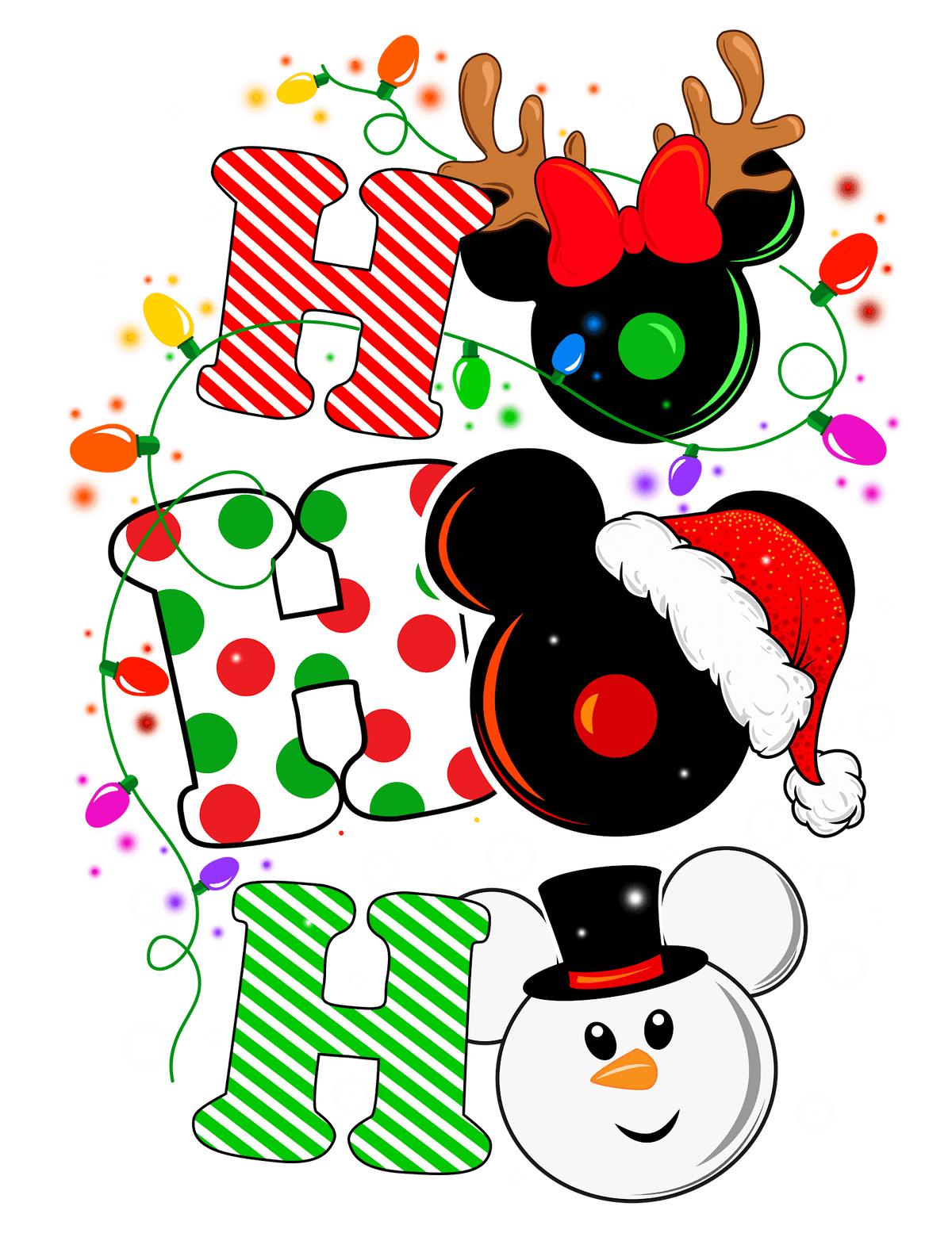 Christmas DTF transfer design