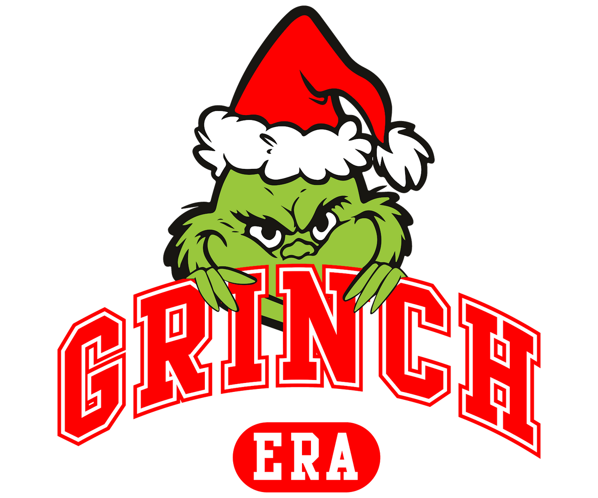 Grinch Christmas DTF transfer design