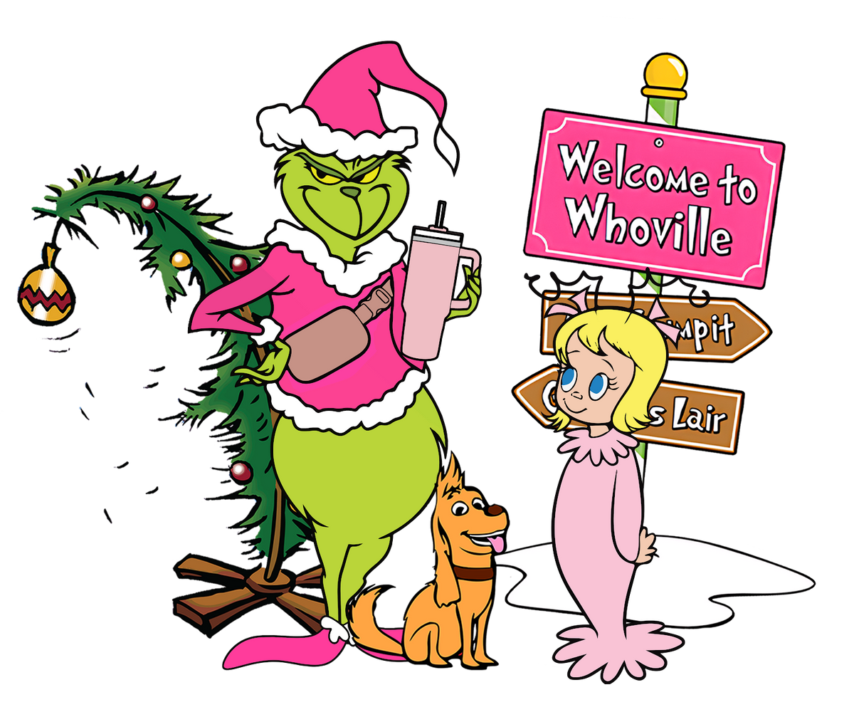 Grinch Christmas DTF transfer design