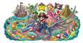 Mario UV printed glass tumbler wrap design