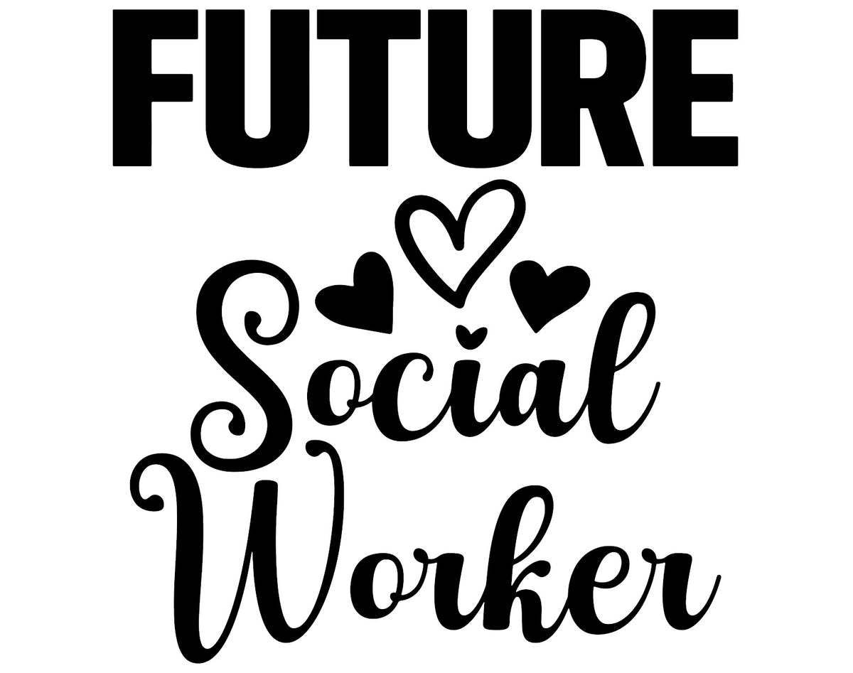 Social Worker DTF transfer design