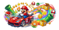 Mario UV printed glass tumbler wrap design
