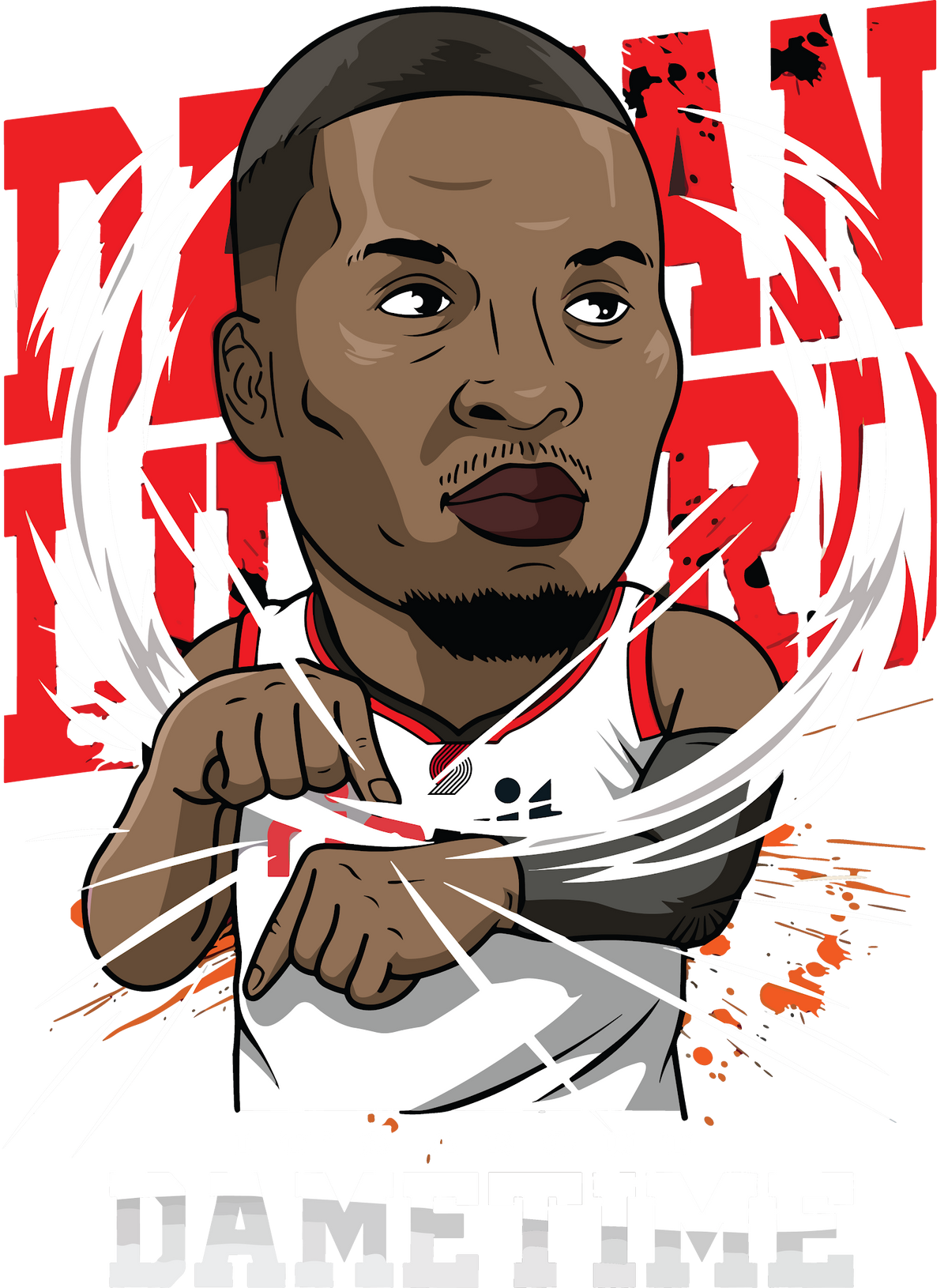 Basketball DTF transfer design