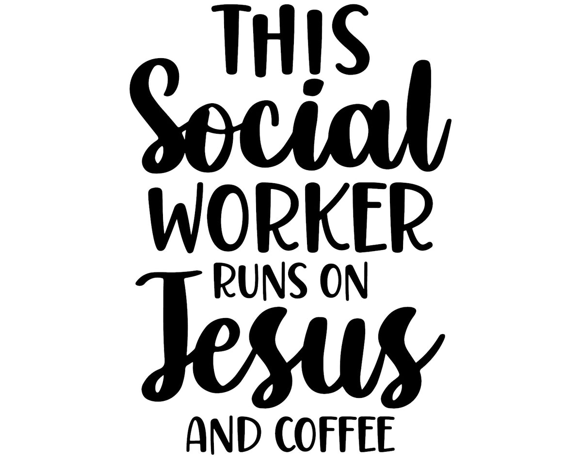 Social Worker DTF transfer design
