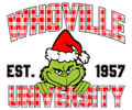 Grinch Christmas DTF transfer design