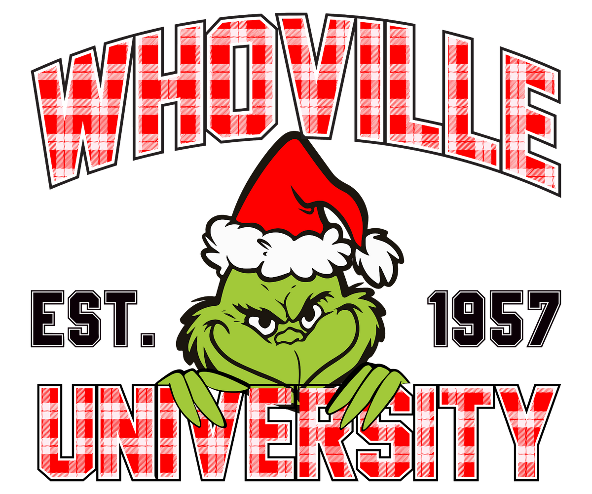 Grinch Christmas DTF transfer design