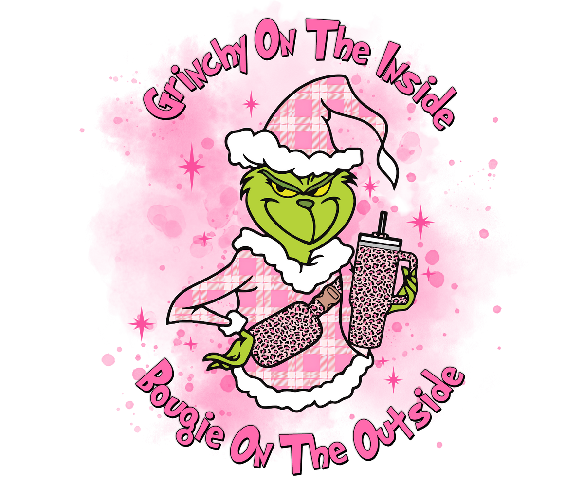 Grinch Christmas DTF transfer design