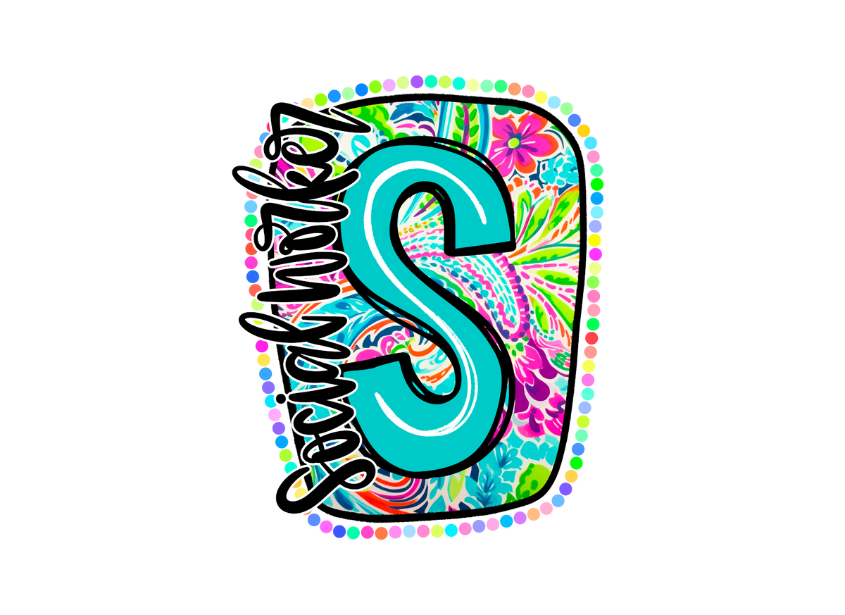 Scribble Social Worker Paisley Floral DTF Transfer