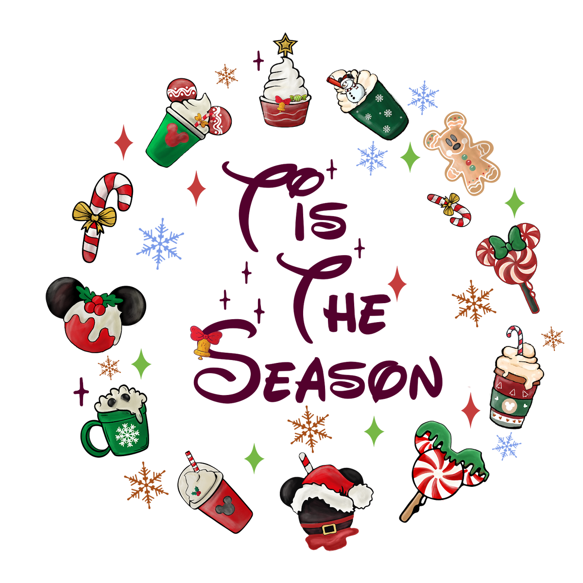 Christmas DTF transfer design