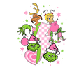 Grinch Christmas DTF transfer design