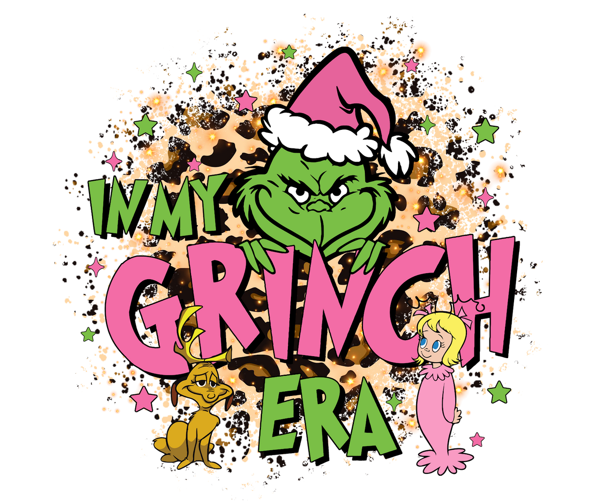 Grinch Christmas DTF transfer design