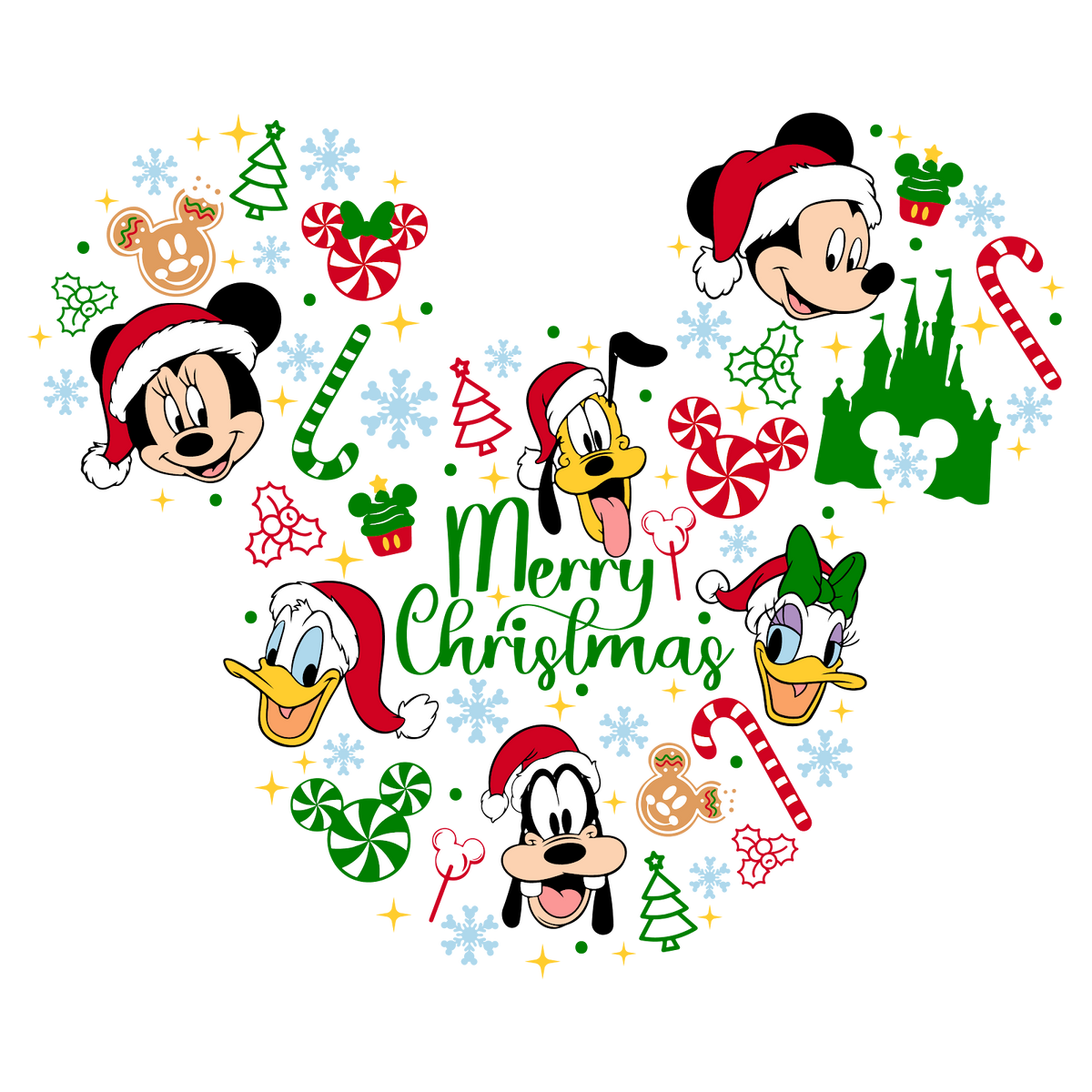 Christmas DTF transfer design