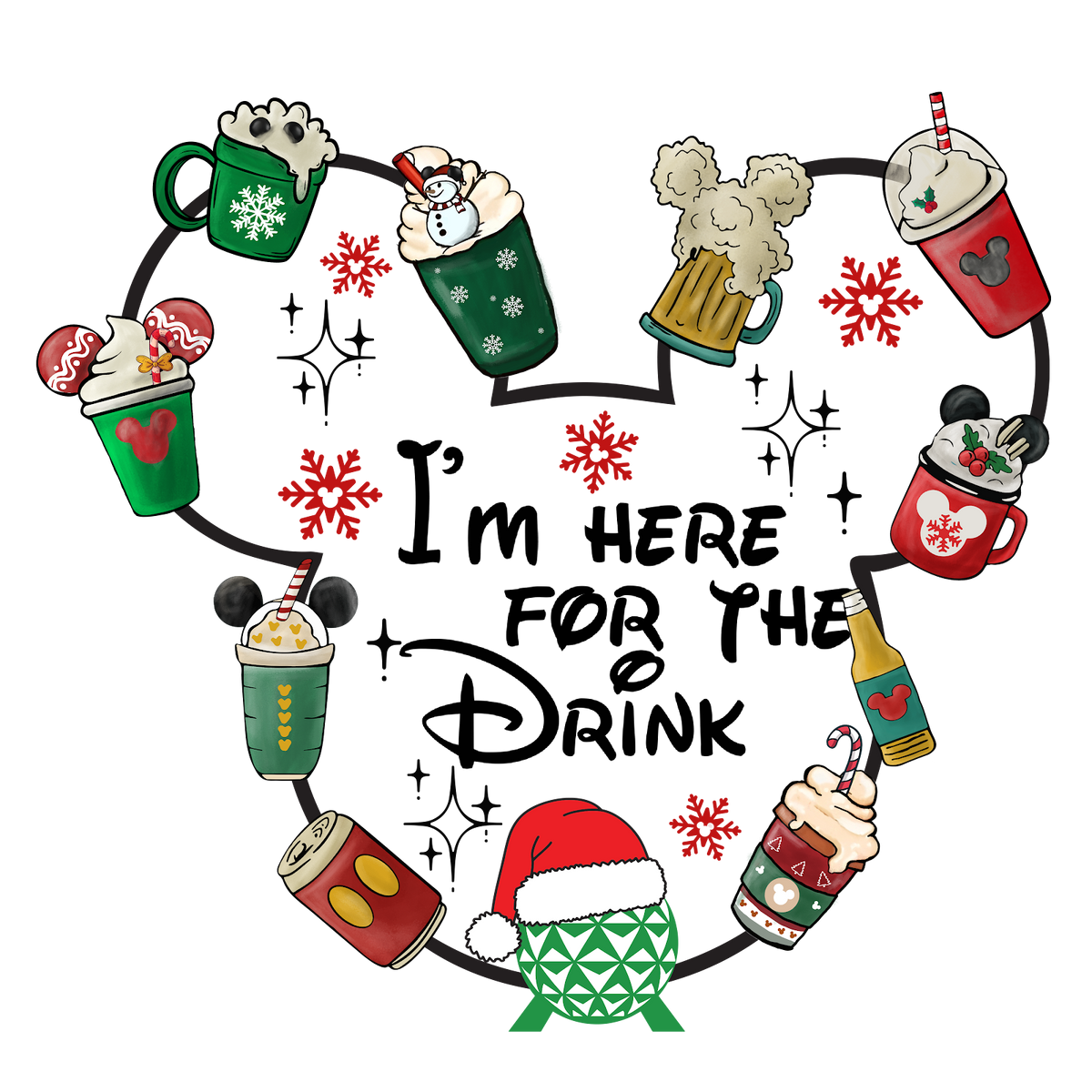 Christmas DTF transfer design