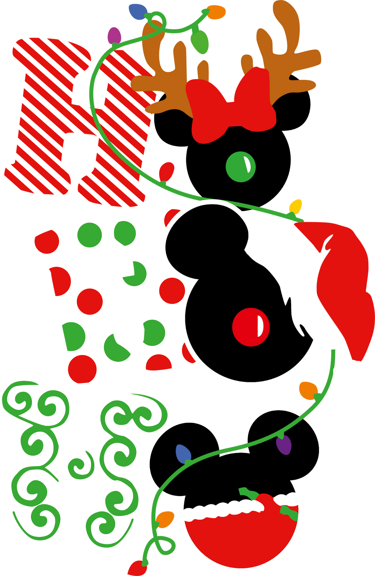 Christmas DTF transfer design