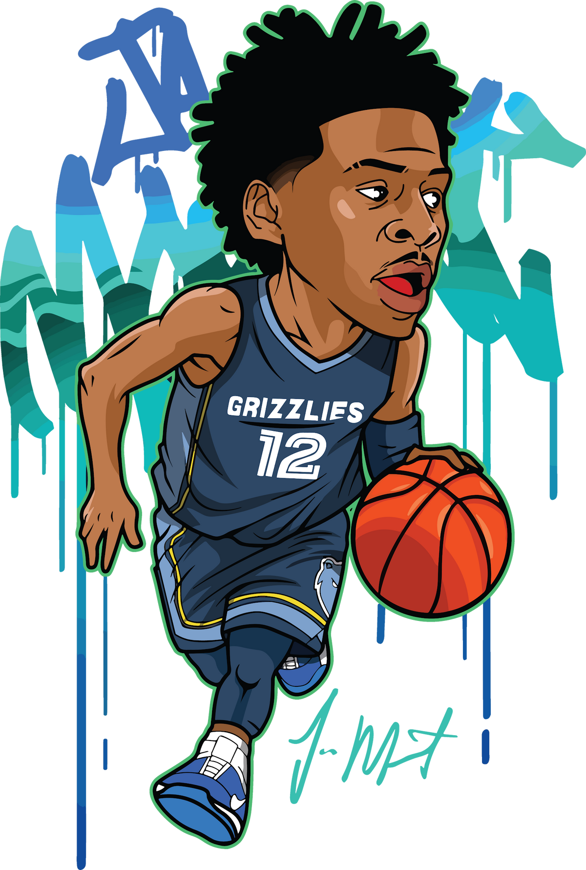Basketball DTF transfer design