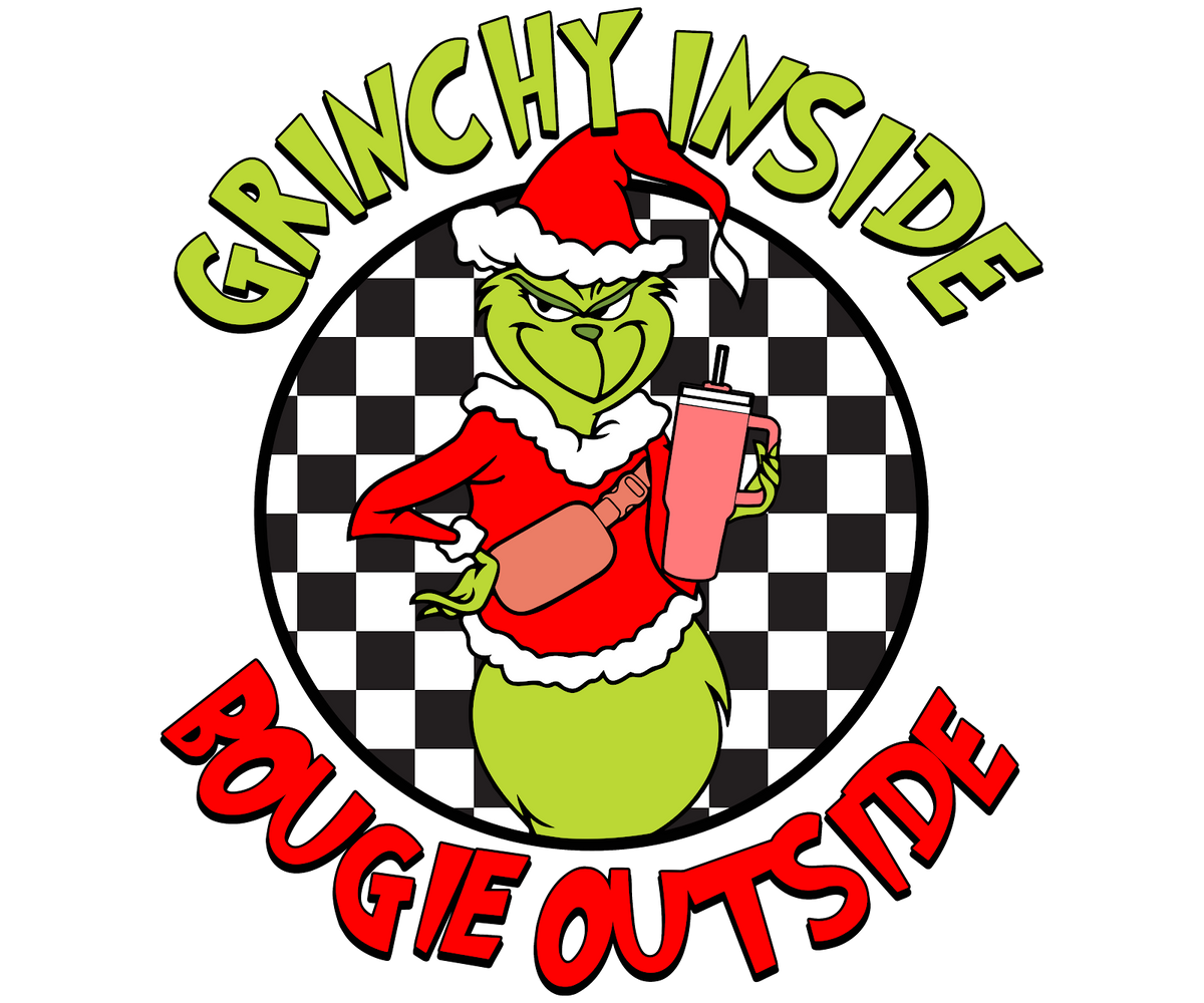 Grinch Christmas DTF transfer design