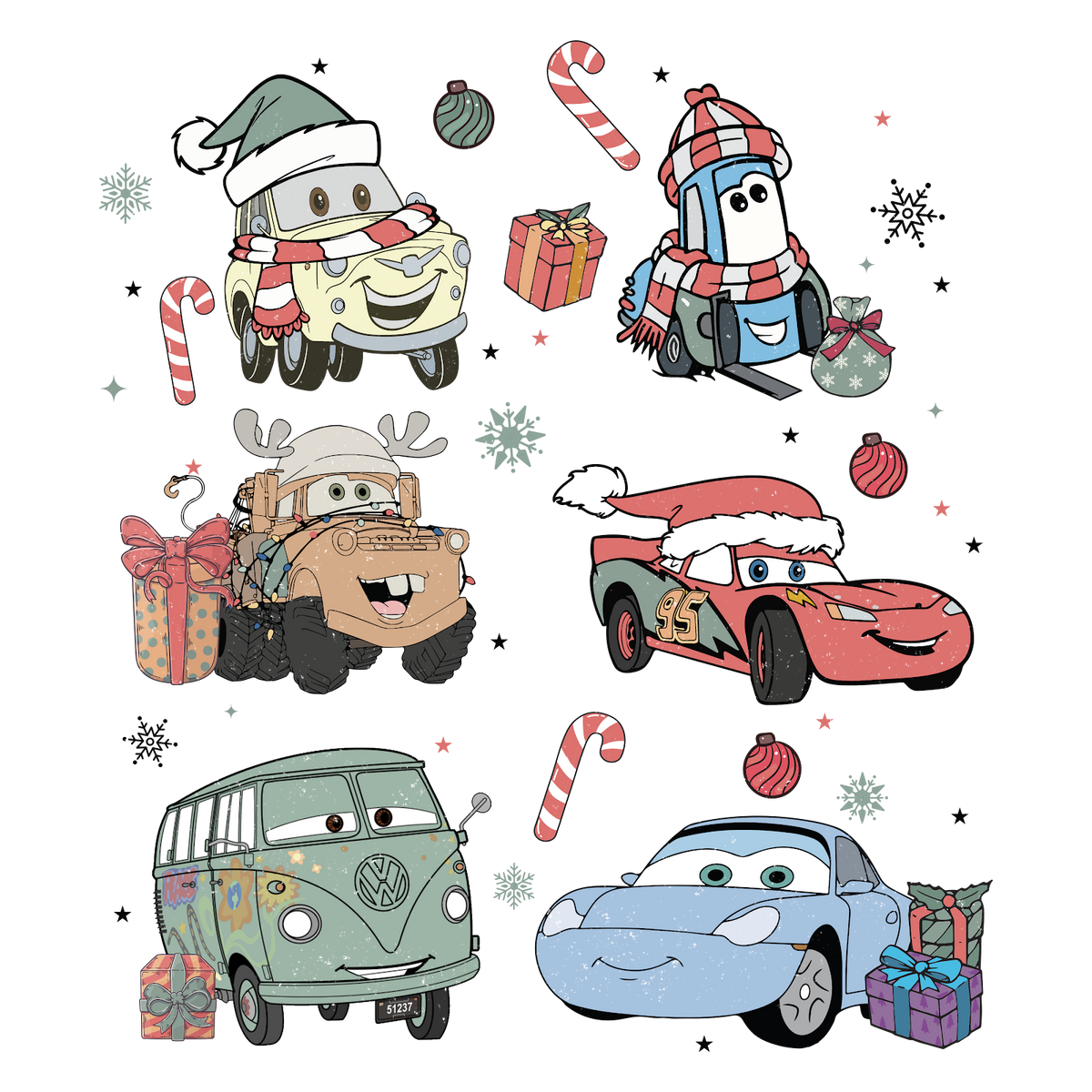 Christmas DTF transfer design
