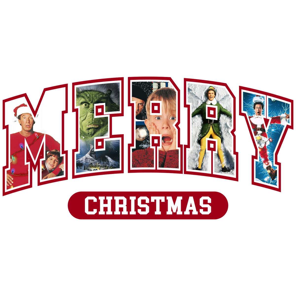 Christmas DTF transfer design