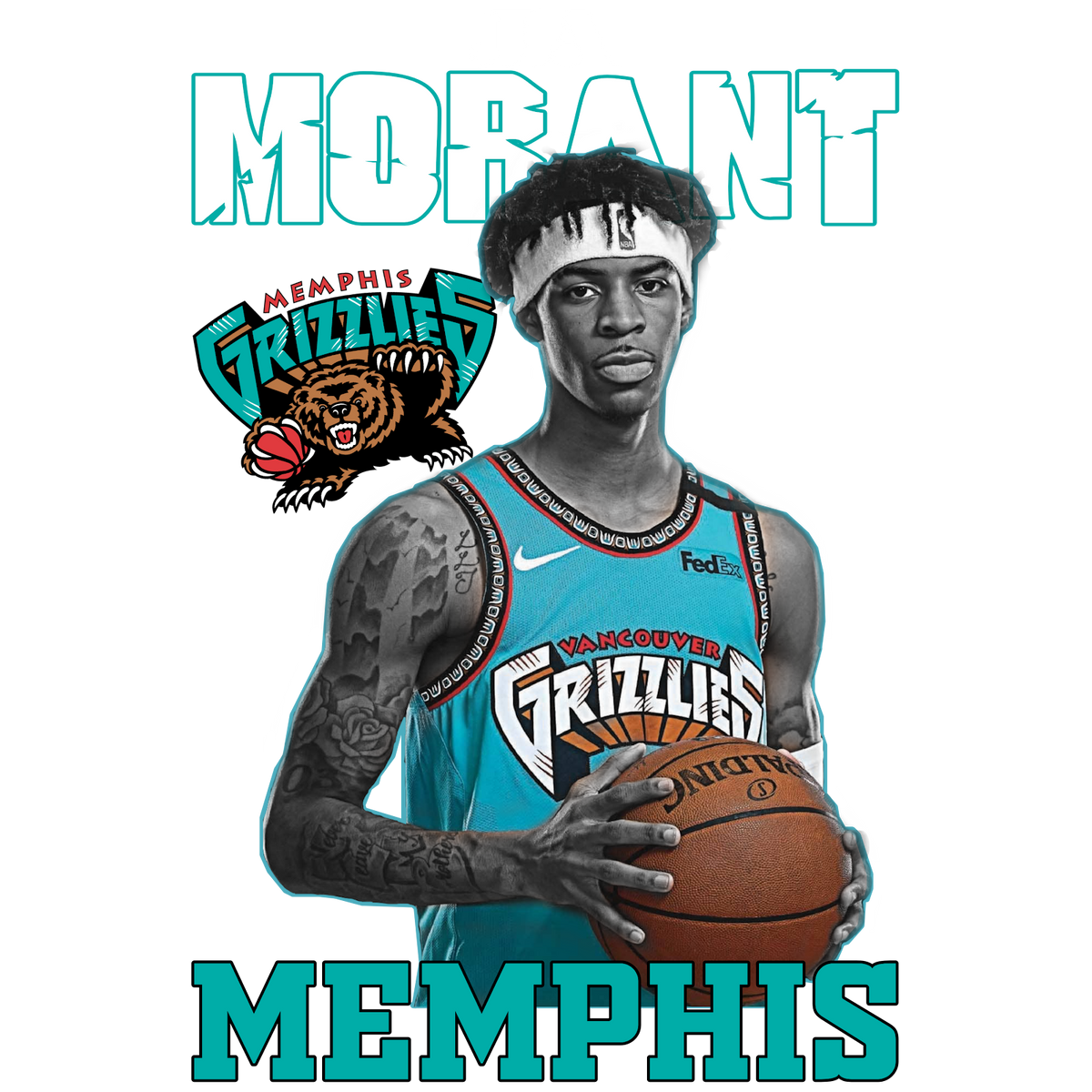 Basketball DTF transfer design